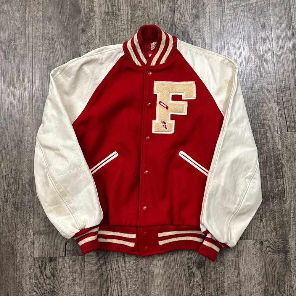 Vintage 50s Butwin Letterman Varsity Wool Jacket “F” Patch Track
